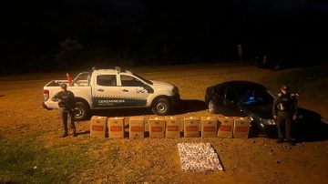 Embistieron un control de Gendarmería y fueron detenidos con 5 mil paquetes de cigarrillos y un arma