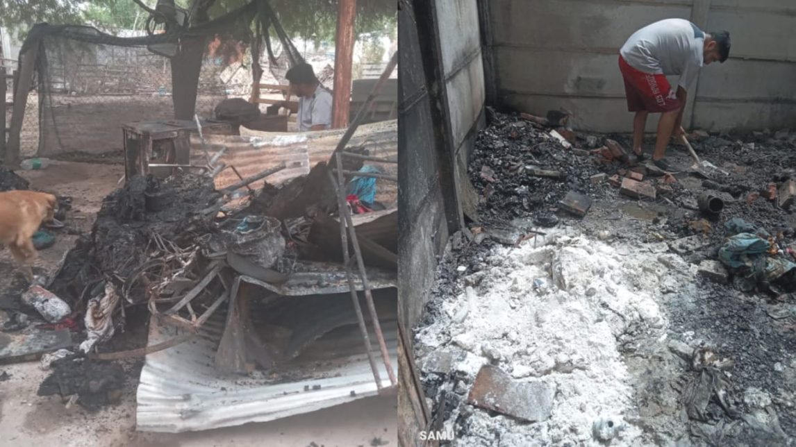 Un matrimonio y sus dos hijos se quedaron con lo puesto tras un voraz incendio en el barrio General Paz