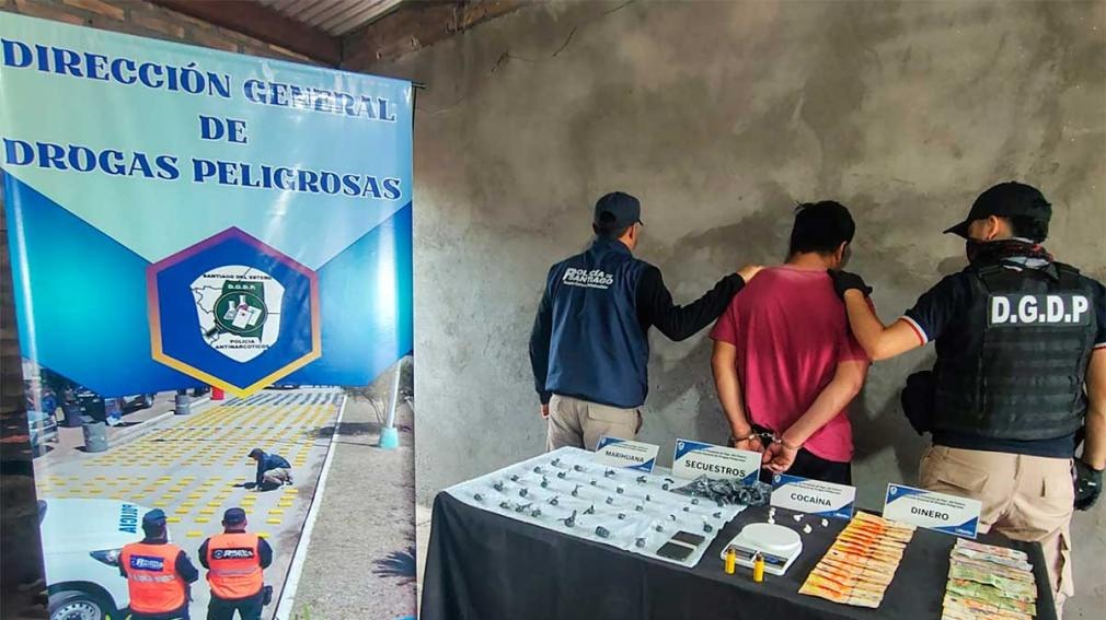 Detuvieron a un hombre y desarticularon un “delivery” de droga en Icaño