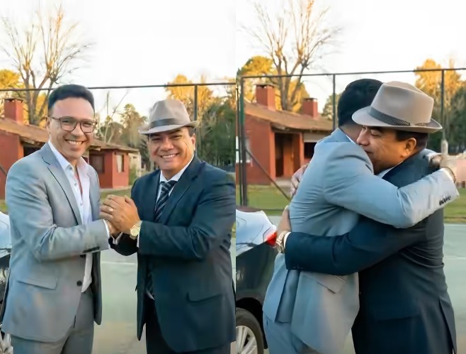 Jorge Daniel se funde en un abrazo con su padre, Jorge Véliz, en un video hecho con IA