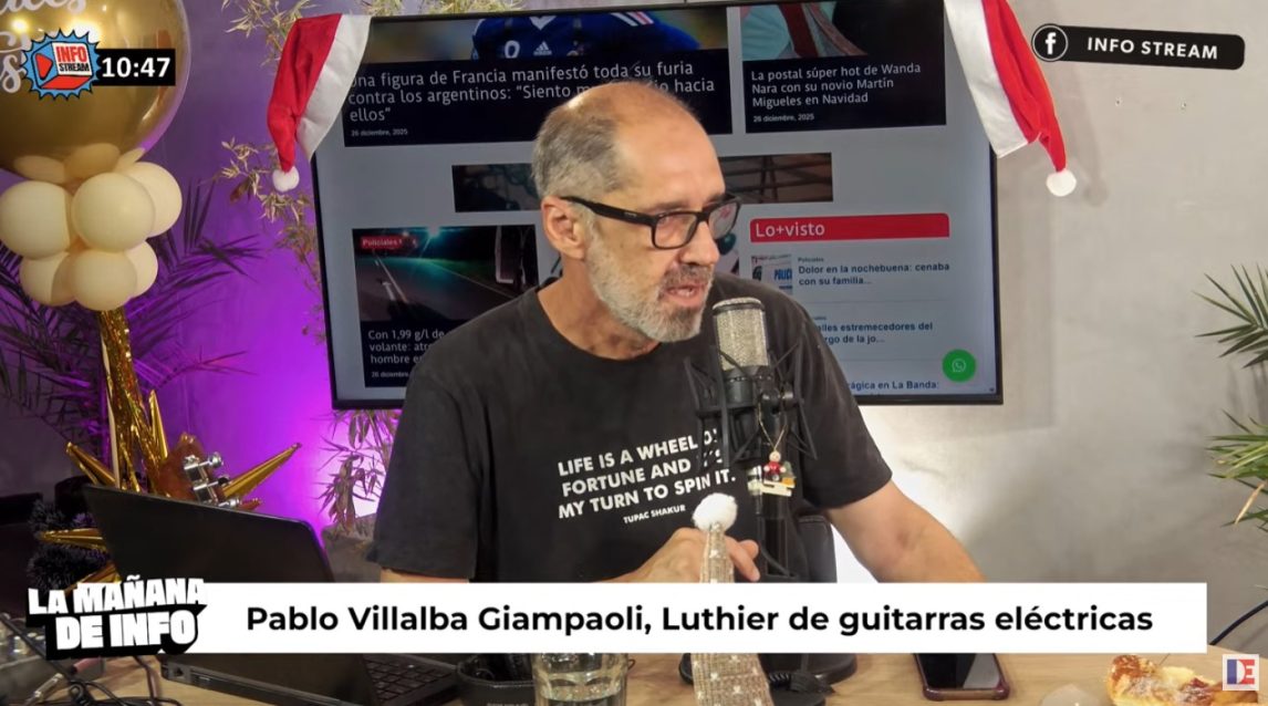 Rock hecho a mano: Pablo Villalba Giampaoli nos contó sobre el oficio de fabricar guitarras, en MDI