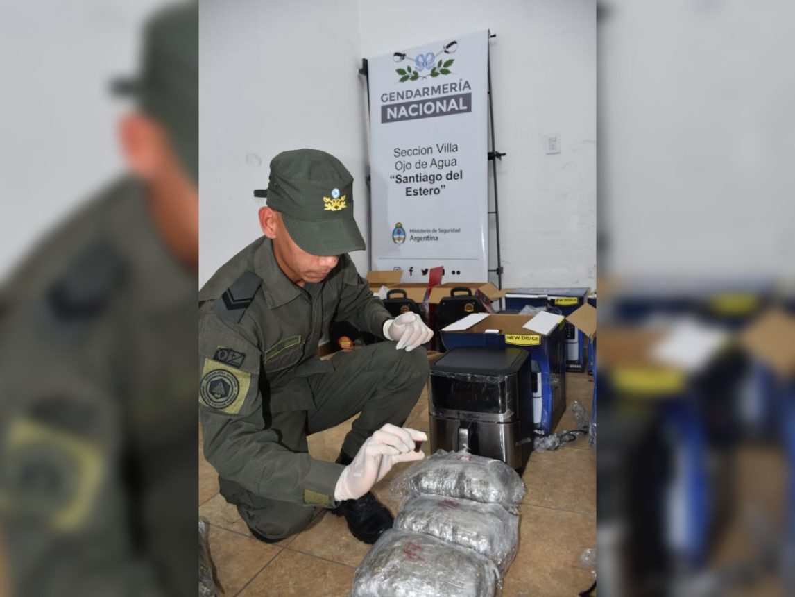 Quedó detenido cuando transportaba marihuana ocultos en electrodomésticos en un tour de compras