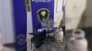 Recuperan electrodomésticos tras frustrar un robo en Ojo de Agua