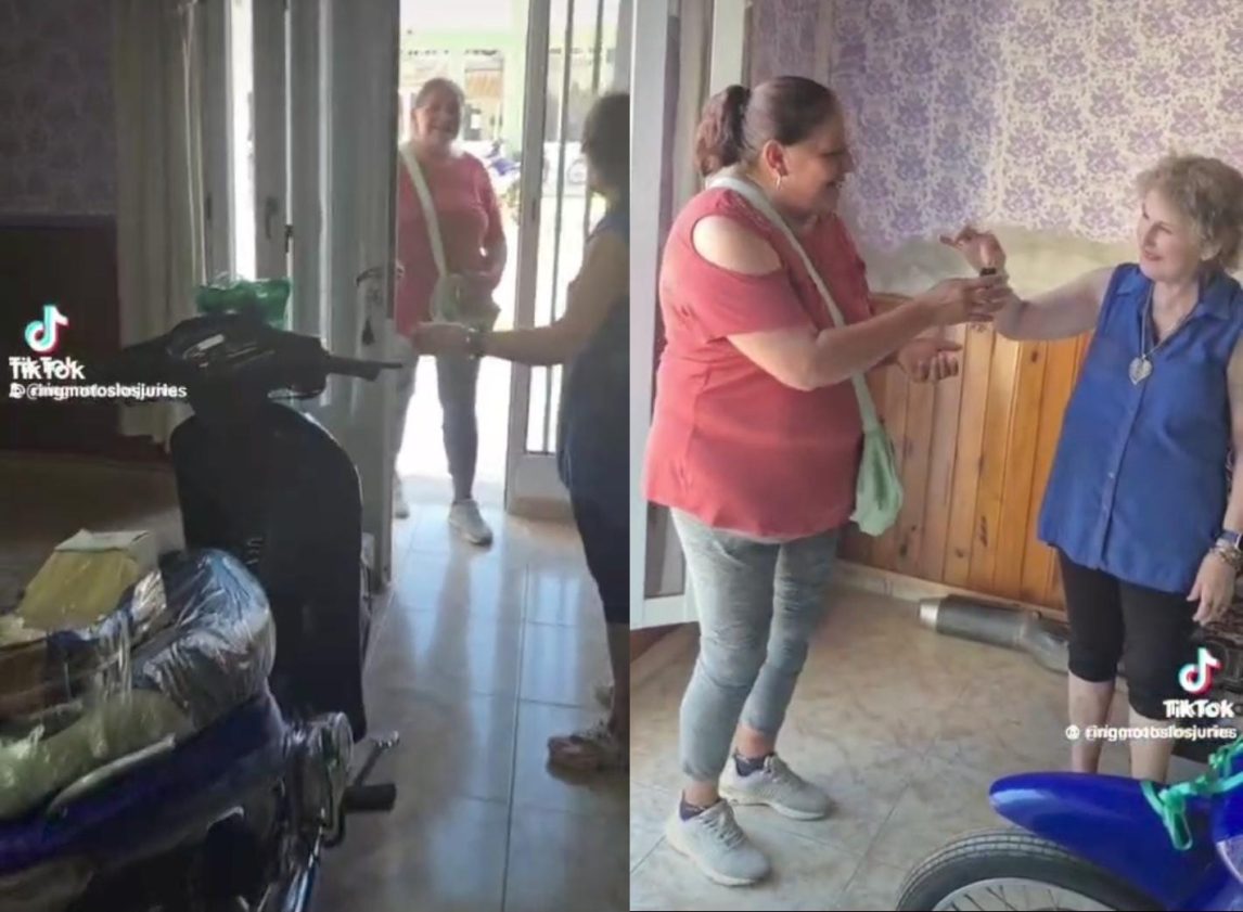 Una familia de Los Juríes sorprendió a su empleada con un gran obsequio