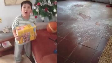 La reacción de un nene santiagueño al recibir su regalo y encontrar “nieve” en su casa