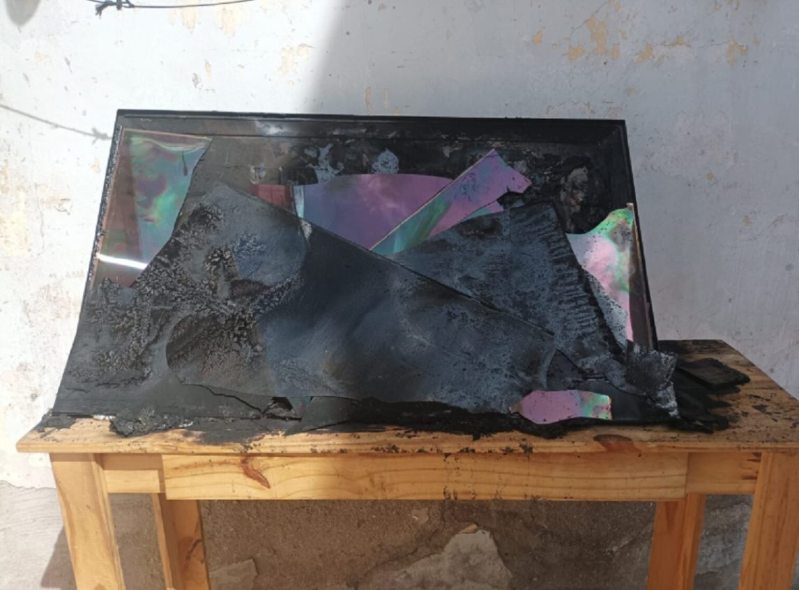 Horas de terror para una familia bandeña por el incendio de un televisor