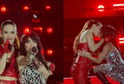 Lali deslumbró en Uruguay y coronó su show con un beso con Natalia Oreiro