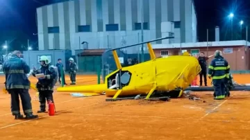 Un helicóptero cayó en una cancha de tenis en Palermo