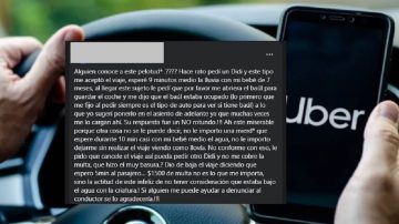 Mujer escrachó a un chofer de Uber porque la dejó varada con su bebé bajo la lluvia y le aplicó una multa