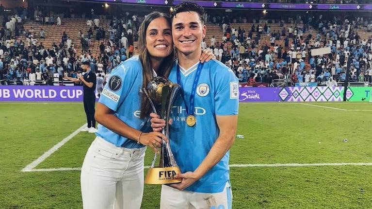 Nació Amadeo y Julián Álvarez lo presentó con su clásico festejo