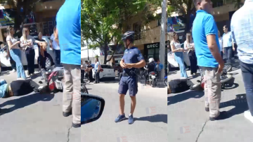 Roce entre motocicletas terminó con una mujer hospitalizada