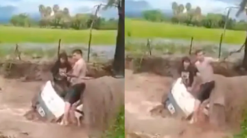 VIDEO | El dramático rescate de una pareja que quedó atrapada en una inundación en Salta