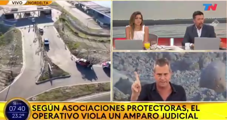 ¡Se pico al aire! Dos periodistas de TN se cruzaron por la polémica de los carpinchos en Nordelta