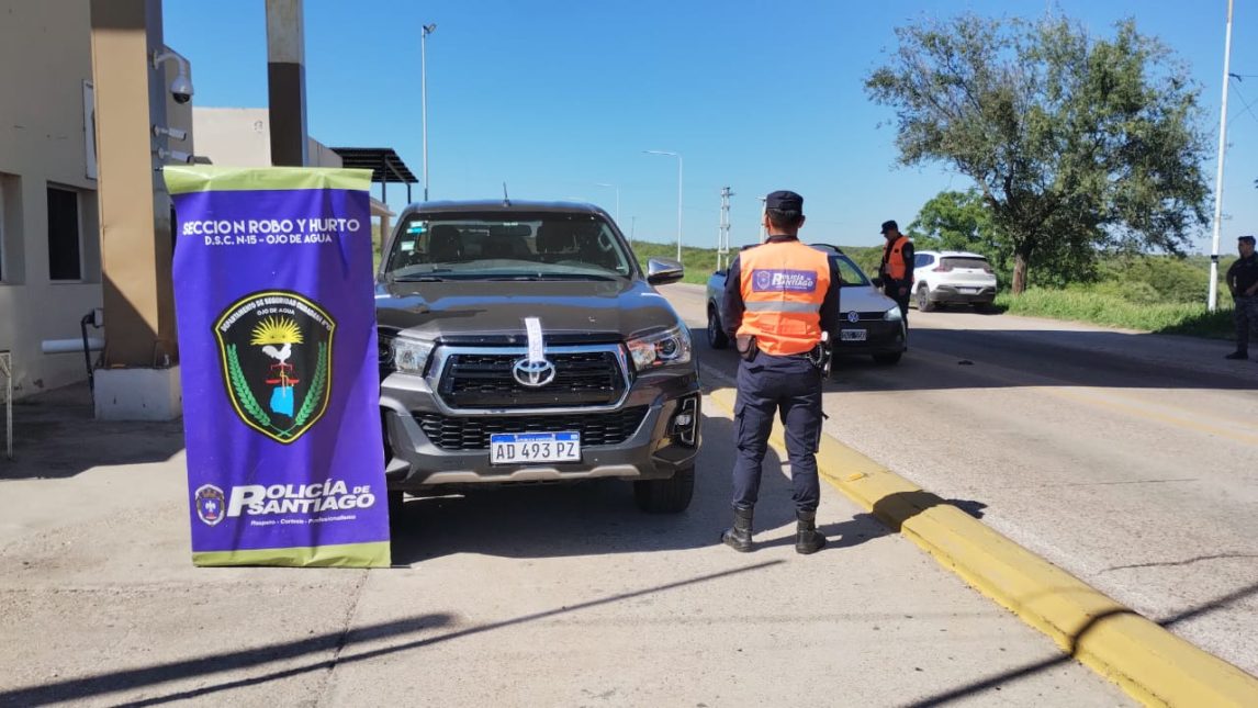 Operativo en Ojo de Agua permite recuperar una camioneta robada en Córdoba