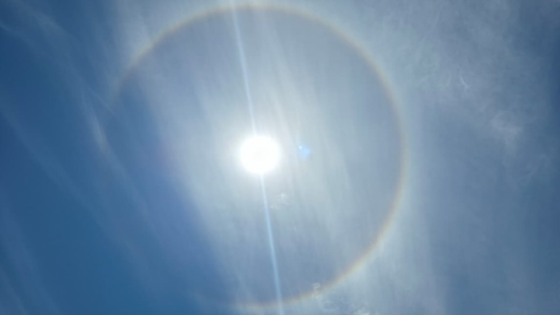 Un halo solar sorprendió a los santiagueños y llenó de fotos las redes