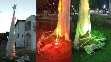 Añatuya: vándalos generaron destrozos en la réplica del Cabildo