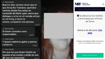 Denunciaron a una maestra jardinera por amenazar con envenenar a perros y gatos de la calle Únzaga