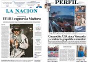 Así reflejan hoy la captura de Maduro las tapas de los principales diarios de Argentina