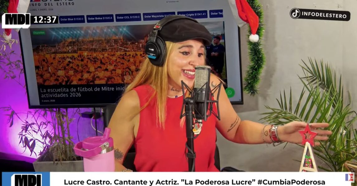 Lucre Castro llevó su “cumbia poderosa” al piso de La Mañana de Info
