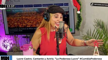 Lucre Castro llevó su “cumbia poderosa” al piso de La Mañana de Info