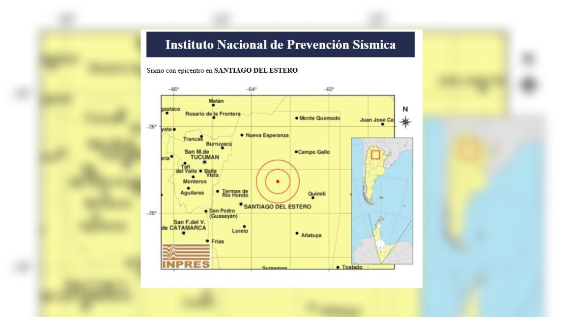 Otro temblor volvió a sentirse en el interior santiagueño
