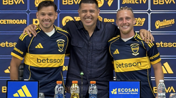 Ascacíbar fue presentado en Boca junto a Ángel Romero: “A River no quería ir”