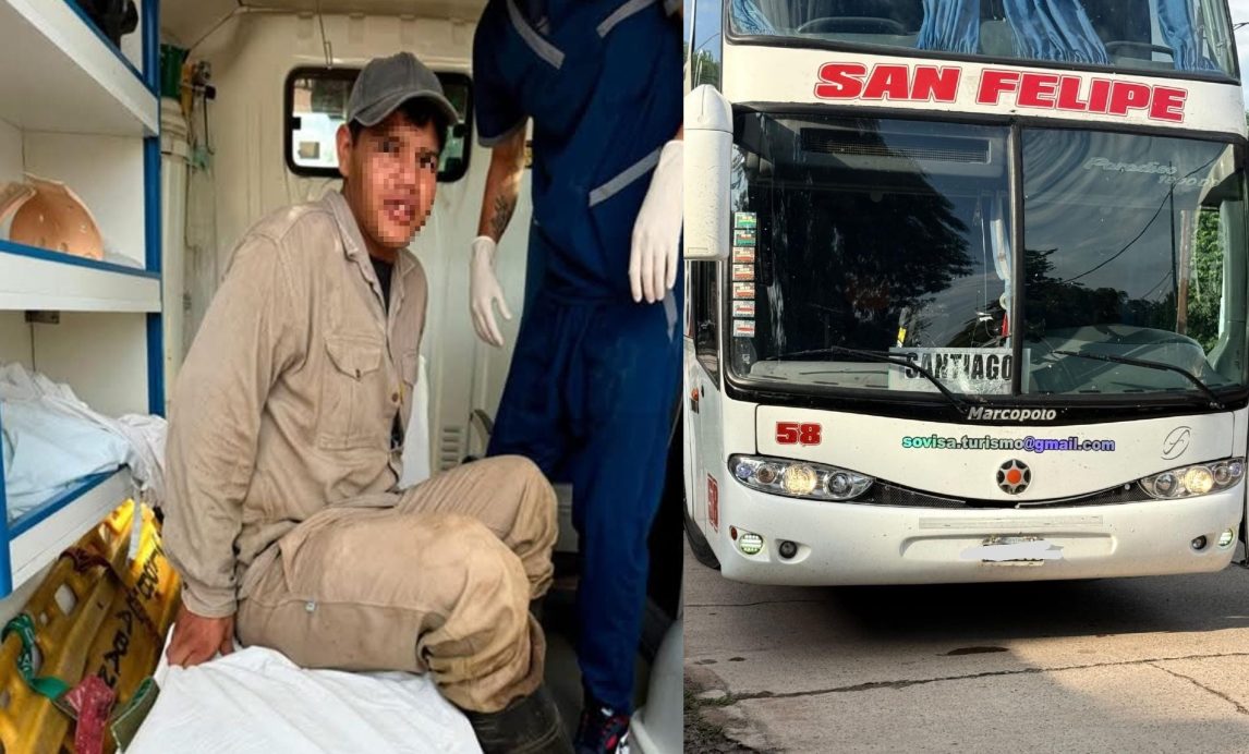 Empleado municipal fue embestido por un colectivo mientras realizaba tareas de desmalezamiento