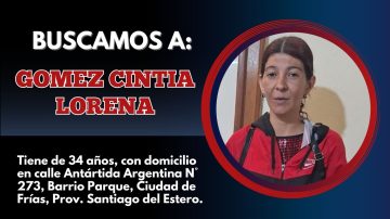 Buscan intensamente a una mujer oriunda de Frías