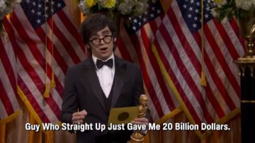 La TV estadounidense se burló de Milei y su actitud aduladora hacia Trump