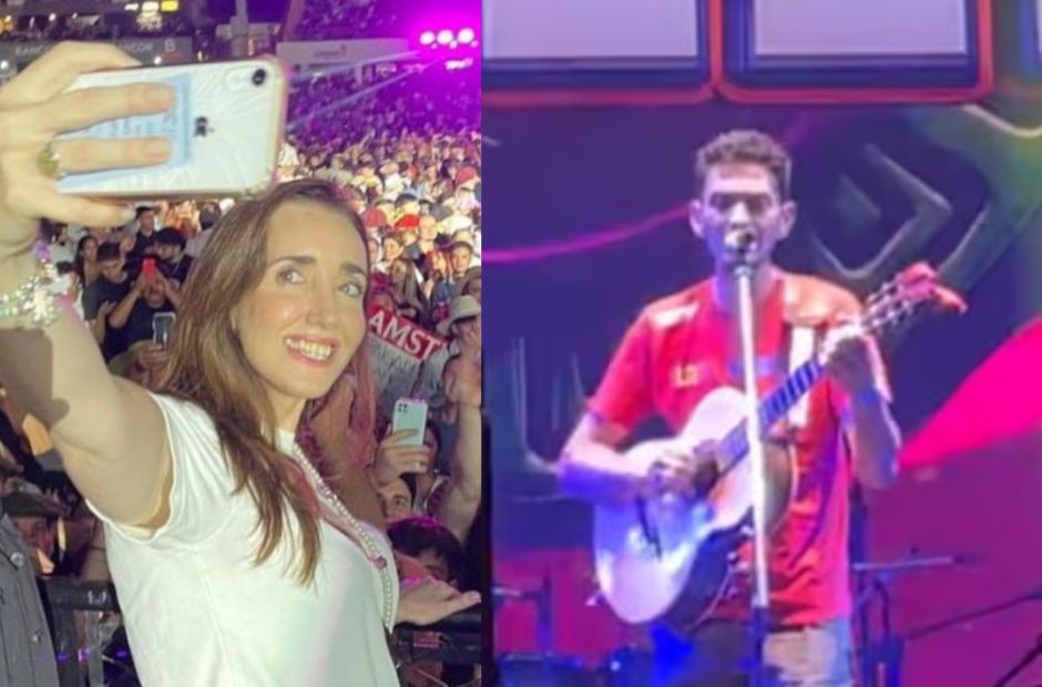 Festival de La Chaya: “Somos una provincia montonera y peronista”, dijo el folklorista Ramiro González, delante de Victoria Villarruel