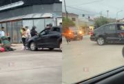 Violento accidente en Colón y Congreso: una moto y auto protagonizaron un sinietros vial