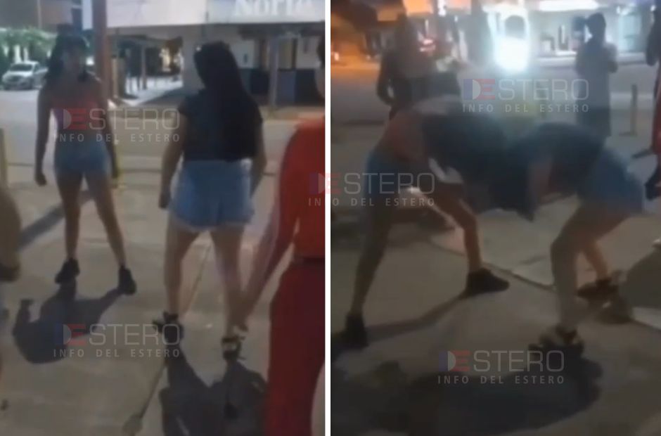 Vergonzoso: jóvenes se trenzaron a golpes en Las Termas mientras otras mujeres las alentaban a pelear
