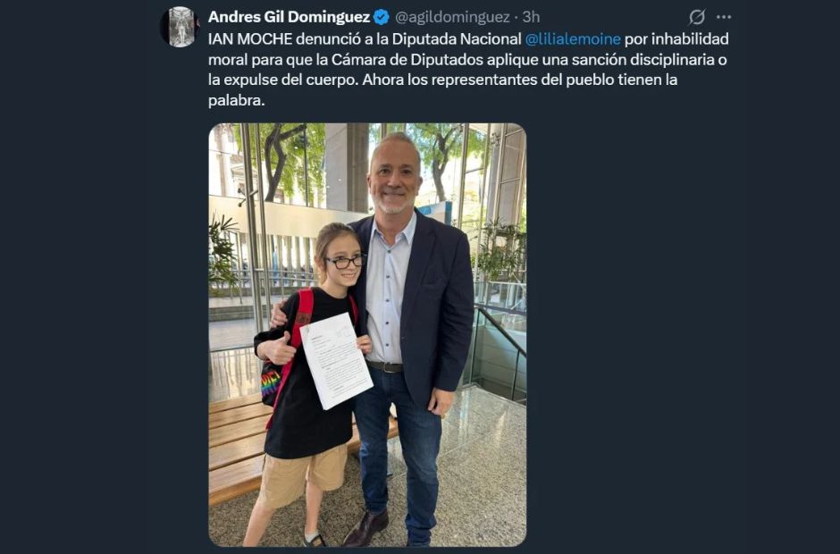 Ian Moche vs. Lemoine: el activista de 12 años lleva a la diputada a la Justicia por discriminación