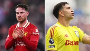 La divertida firma del Dibu Martínez en una camiseta de Mac Allister