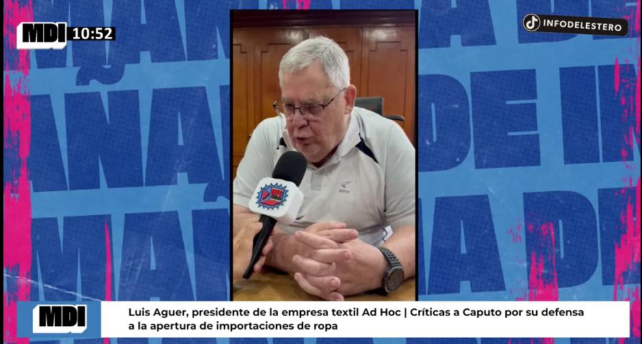 “Hoy prendo una vela a cada santo para poder seguir”: la indignación del presidente de Adhoc tras los dichos de Caputo contra la industria textil