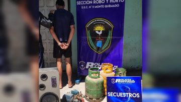 Monte Quemado: la policía atrapó a un delincuente que robó numerosos bienes