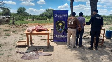Operativo contra el abigeato en Suncho Pozo: recuperan carne vacuna y detienen a un sospechoso