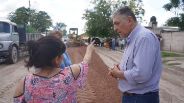 Nediani supervisó obras de mejoramiento integral en el barrio Paraíso