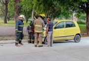 Conductor logró sofocar el incendio de un auto en el ingreso al Aeropuerto