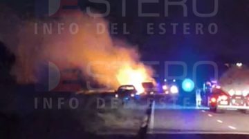 Ruta 34: Un camión se incendió cerca de Pozo Hondo por una falla mecánica