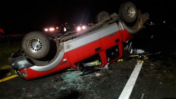 Un médico rural sufrió un gravísimo vuelco cerca de Campo Gallo