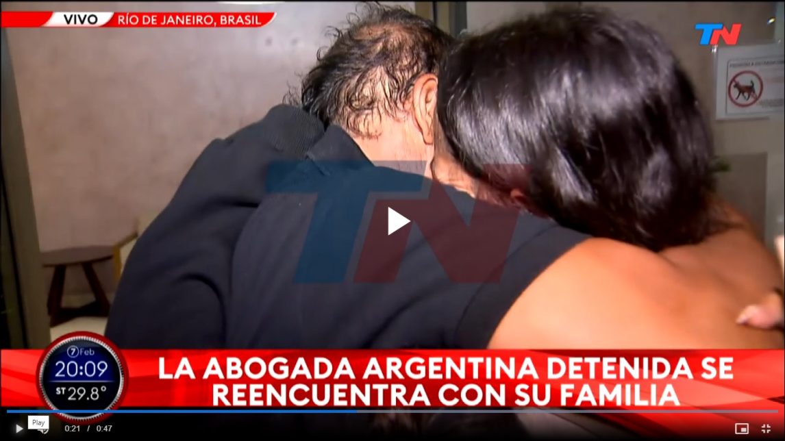 VIDEO. Agostina Páez se reencontró con su papá, Mariano Páez, en Río de Janeiro