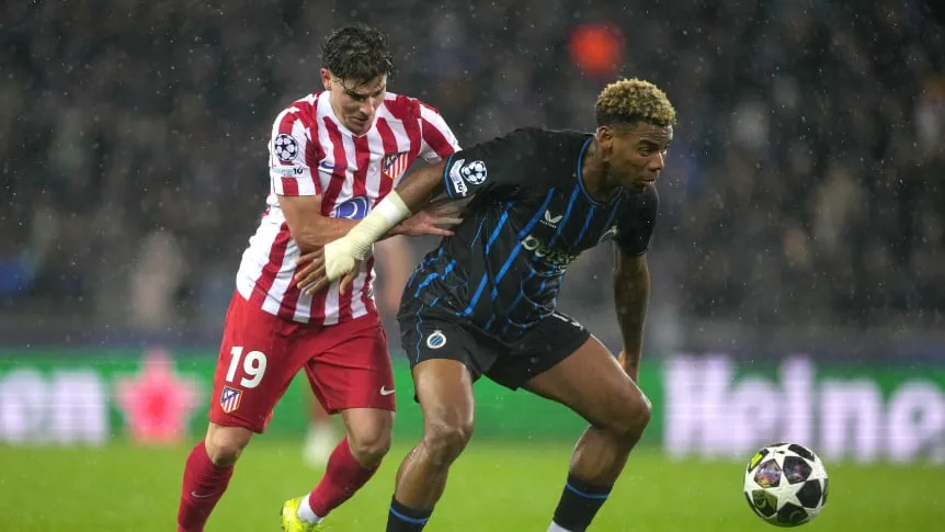Con gol de Julián Álvarez, Atlético de Madrid empata ante Brujas en la ida de los 16avos de final