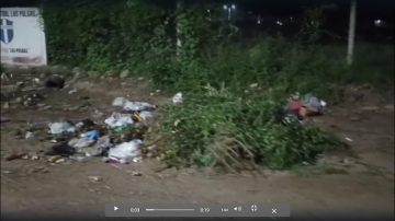 Indignación en el B° Ejército Argentino: un basural clandestino pone en riesgo a niños de una escuela de fútbol