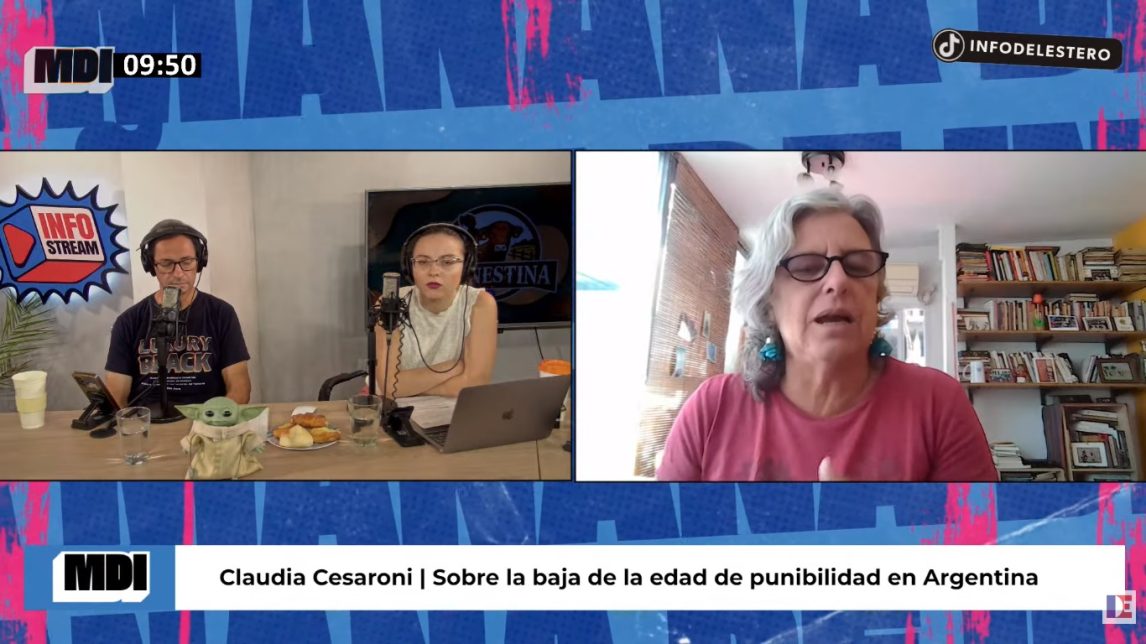Claudia Cesaroni cuestionó el proyecto para bajar la edad de punibilidad: “No hay razones reales que lo justifiquen”