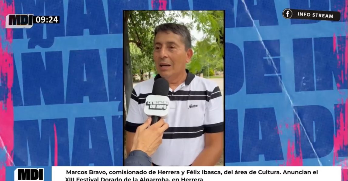 Herrera se prepara para el Festival Dorado de la Algarroba con Raly Barrionuevo como artista principal