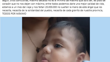 “Máximo quiere vivir, jugar y caminar”: el pedido desesperado de una mamá tucumana para salvar a su bebé