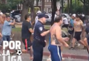 Violento enfrentamiento entre hinchas de Central Argentino y Paz Juniors en la previa del partido