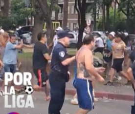 Violento enfrentamiento entre hinchas de Central Argentino y Paz Juniors en la previa del partido