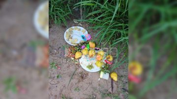 FOTOS. Nuevo hallazgo de ofrenda umbanda en la Costanera Norte durante la madrugada